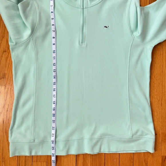 Vineyard Vines Mint Green Quarter-Zip Sweater Women’s Size XL - Picture 8 of 10